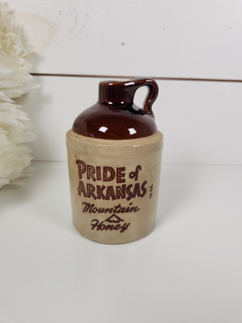 Small Vintage Arkansas Honey Stoneware Pottery Jug | Honey Crock | Farmhouse